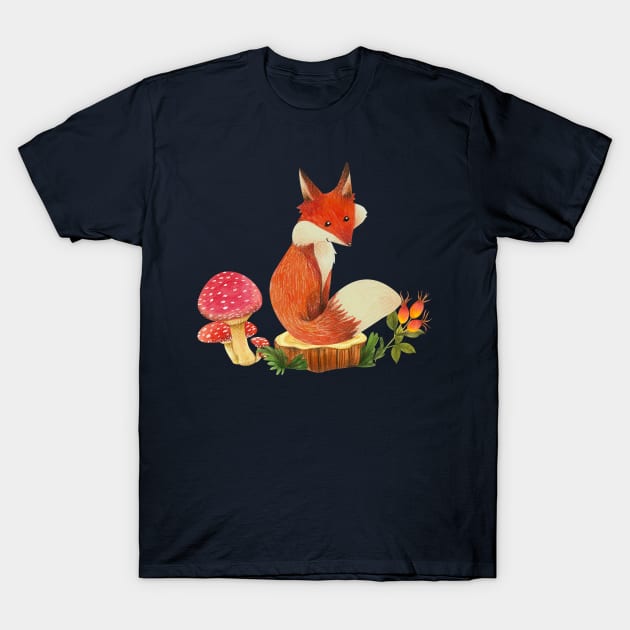 Cute Fox - Fox Lover Gift T-Shirt by ShopBuzz